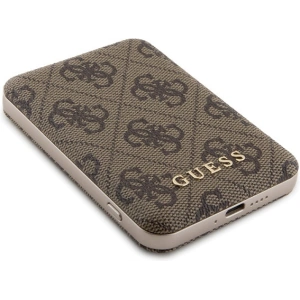 Hurtownia GSM - Zestaw Guess GUBPM5P15S4GEMGW Apple iPhone 15 hardcase + Powerbank 5000mAh MagSafe 4G Metal Logo brązowy/brown - GUE3416 - {ean13} - Hurt