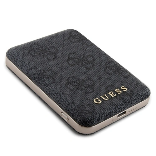 Zestaw Guess GUBPM5P15X4GEMGK Apple iPhone 15 Pro Max hardcase + Powerbank 5000mAh MagSafe 4G Metal Logo czarny/black