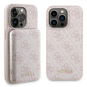 Hurtownia GSM - Zestaw Guess GUBPM5P15X4GEMGP Apple iPhone 15 Pro Max hardcase + Powerbank 5000mAh MagSafe 4G Metal Logo rózsaszín/pink - GUE3418 - {ean13} - Hurt