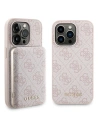 Zestaw Guess GUBPM5P15X4GEMGP Apple iPhone 15 Pro Max hardcase + Powerbank 5000mAh MagSafe 4G Metal Logo różowy/pink