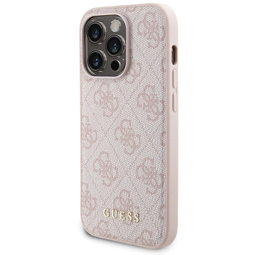 Zestaw Guess GUBPM5P15X4GEMGP Apple iPhone 15 Pro Max hardcase + Powerbank 5000mAh MagSafe 4G Metal Logo różowy/pink