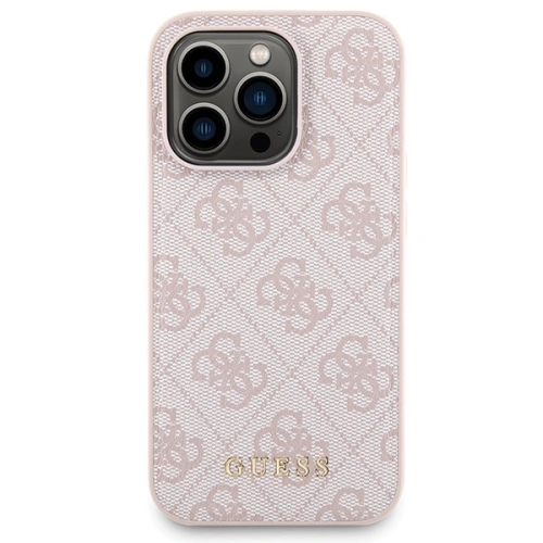 Zestaw Guess GUBPM5P15X4GEMGP Apple iPhone 15 Pro Max hardcase + Powerbank 5000mAh MagSafe 4G Metal Logo różowy/pink