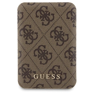 Hurtownia GSM - Zestaw Guess GUBPM5P15X4GEMGW Apple iPhone 15 Pro Max hardcase + Powerbank 5000mAh MagSafe 4G Metal Logo barna/brown - GUE3419 - {ean13} - Hurt