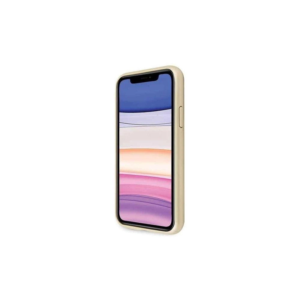 Hurtownia GSM - Etui Guess GUHCN61RSSASGO Apple iPhone 11 złoty/gold hard case Saffiano 4G Circle Logo - GUE236GLD - {ean13} - Hurt