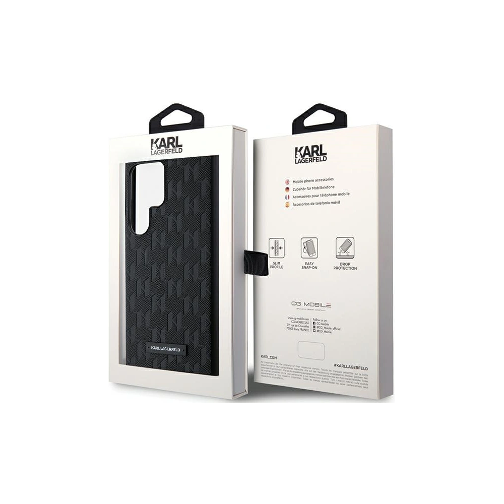 Hurtownia GSM - Etui Karl Lagerfeld KLHCS24LSAKLHPK Samsung Galaxy S24 Ultra hardcase Saffiano Mono Metal Logo negru/black - KLD1951 - {ean13} - Hurt