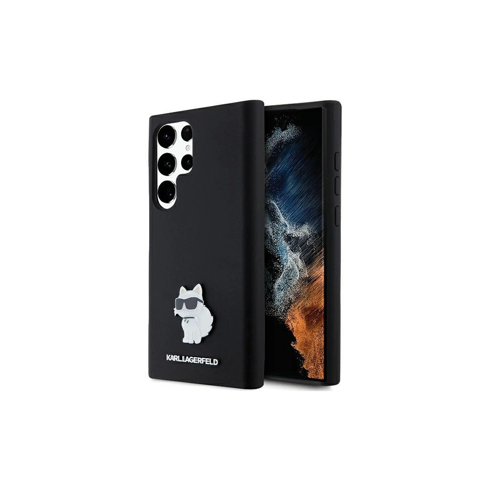 Hurtownia GSM - Case Karl Lagerfeld KLHCS24LSMHCNPK Samsung Galaxy S24 Ultra Hartschale Silikon Choupette Metallpin schwarz/black - KLD1952 - {ean13} - Hurt