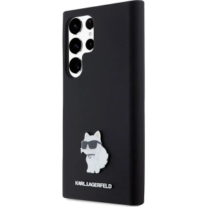 Hurtownia GSM - Case Karl Lagerfeld KLHCS24LSMHCNPK Samsung Galaxy S24 Ultra Hartschale Silikon Choupette Metallpin schwarz/black - KLD1952 - {ean13} - Hurt