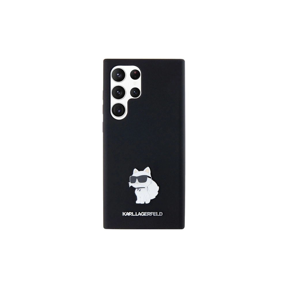Hurtownia GSM - Etui Karl Lagerfeld KLHCS24LSMHCNPK Samsung Galaxy S24 Ultra hardcase Silicone Choupette Metal Pin negru/black - KLD1952 - {ean13} - Hurt