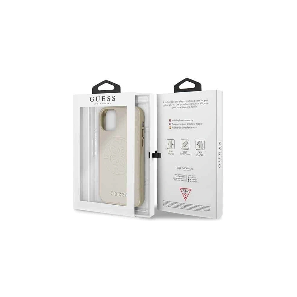 Hurtownia GSM - Etui Guess GUHCN61RSSASGO Apple iPhone 11 złoty/gold hard case Saffiano 4G Circle Logo - GUE236GLD - {ean13} - Hurt