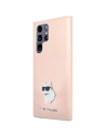 Hurtownia GSM - Case Karl Lagerfeld KLHCS24LSMHCNPP Samsung Galaxy S24 Ultra Silikon Choupette Metall Pin rosa/pink - KLD1953 - {ean13} - Hurt