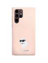 Hurtownia GSM - Case Karl Lagerfeld KLHCS24LSMHCNPP Samsung Galaxy S24 Ultra Silikon Choupette Metall Pin rosa/pink - KLD1953 - {ean13} - Hurt