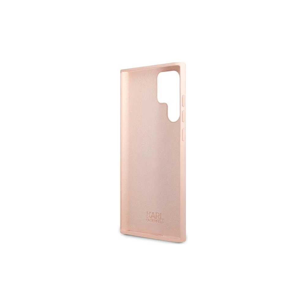 Hurtownia GSM - Case Karl Lagerfeld KLHCS24LSMHCNPP Samsung Galaxy S24 Ultra Silikon Choupette Metall Pin rosa/pink - KLD1953 - {ean13} - Hurt