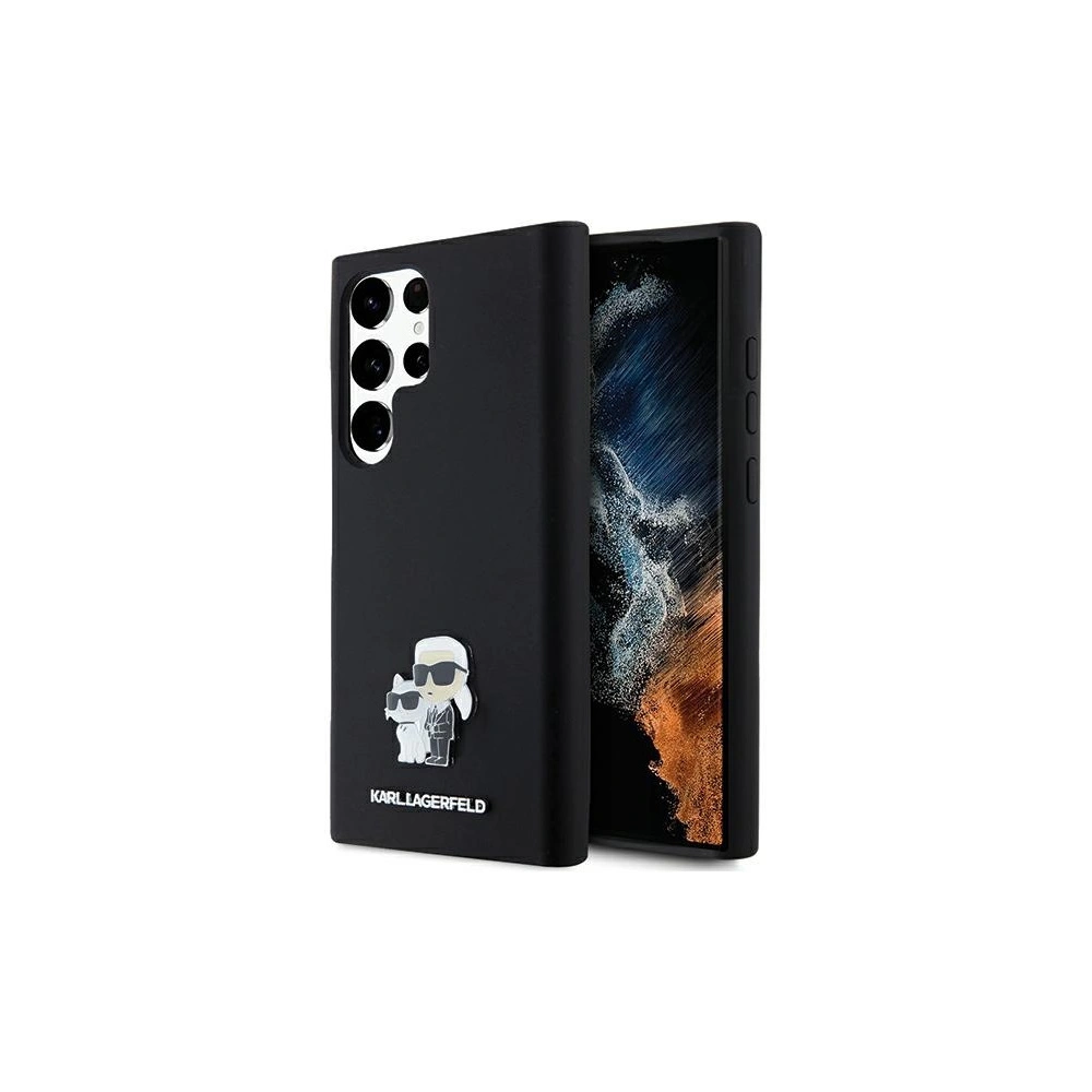 Hurtownia GSM - Case Karl Lagerfeld KLHCS24LSMHKCNPK Samsung Galaxy S24 Ultra Hardcase Silikon Karl&Choupette Metallpin schwarz/black - KLD1954 - {ean13} - Hurt