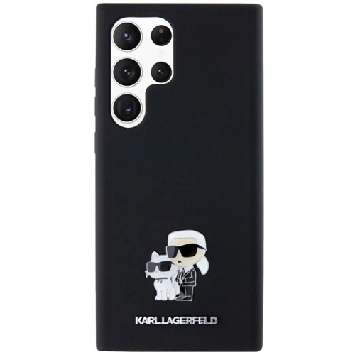 Etui Karl Lagerfeld KLHCS24LSMHKCNPK Samsung Galaxy S24 Ultra hardcase Silicone Karl&Choupette Metal Pin czarny/black