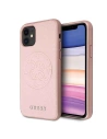 Etui Guess GUHCN61RSSASRG Apple iPhone 11 roz/pink hard case Saffiano 4G Circle Logo