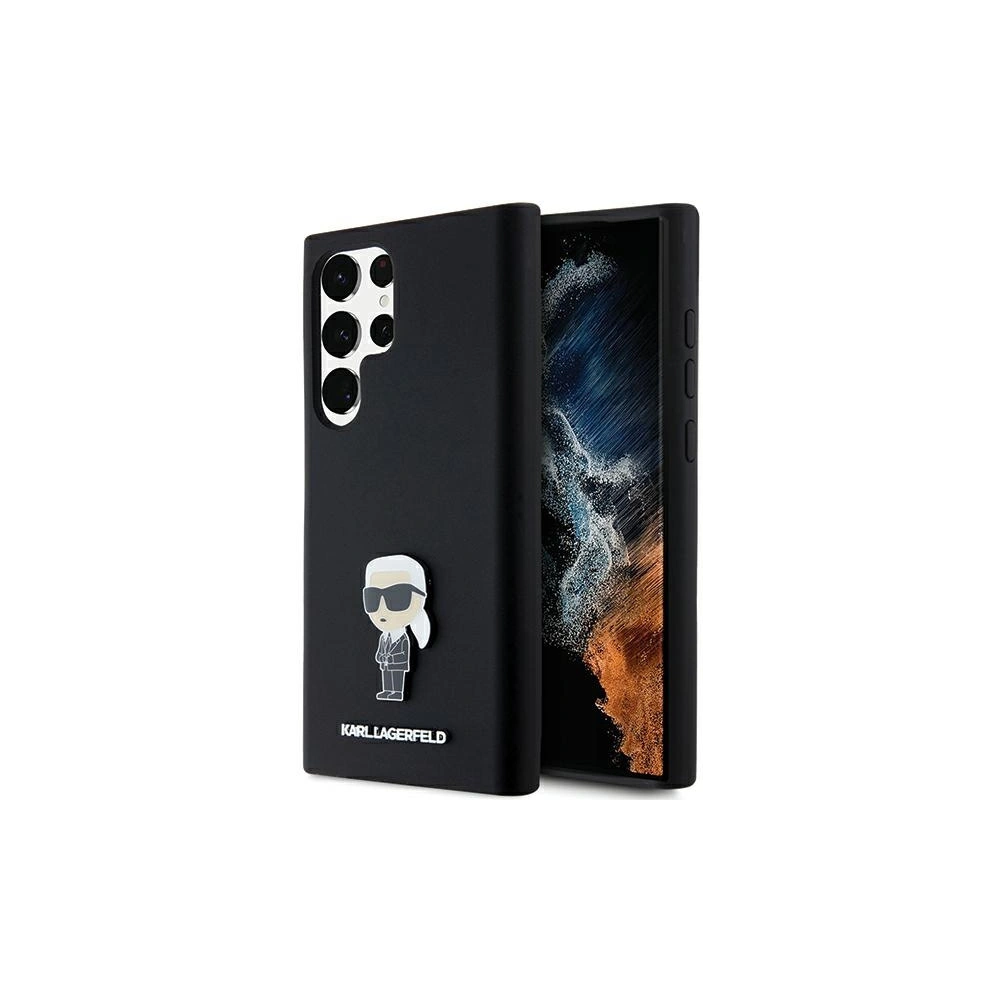Hurtownia GSM - Etui Karl Lagerfeld KLHCS24LSMHKNPK Samsung Galaxy S24 Ultra Silicone Ikonik Metal Pin czarny/black - KLD1955 - {ean13} - Hurt
