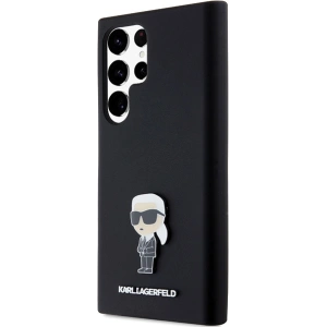 Hurtownia GSM - Case Karl Lagerfeld KLHCS24LSMHKNPK Samsung Galaxy S24 Ultra Silikon Ikonik Metal Pin schwarz/black - KLD1955 - {ean13} - Hurt
