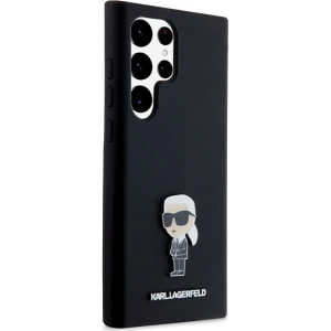 Hurtownia GSM - Case Karl Lagerfeld KLHCS24LSMHKNPK Samsung Galaxy S24 Ultra Silikon Ikonik Metal Pin schwarz/black - KLD1955 - {ean13} - Hurt