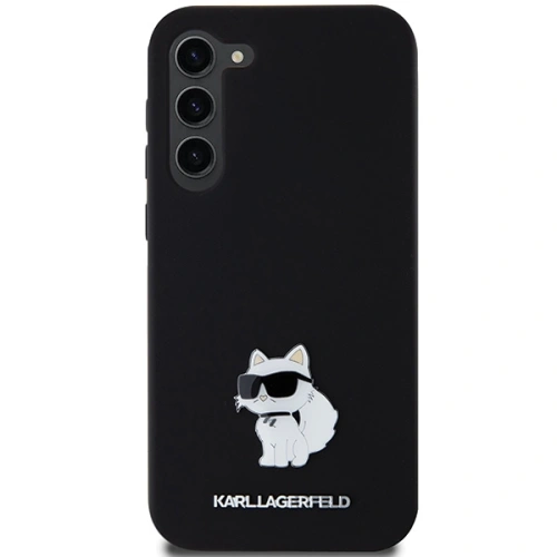 Etui Karl Lagerfeld KLHCS24MSMHCNPK Samsung Galaxy S24+ Plus hardcase Silicone Choupette Metal Pin czarny/black