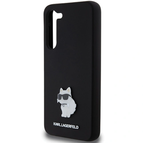 Etui Karl Lagerfeld KLHCS24MSMHCNPK Samsung Galaxy S24+ Plus hardcase Silicone Choupette Metal Pin czarny/black