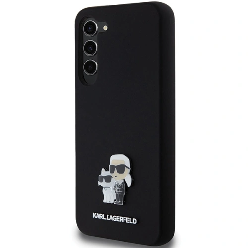 Etui Karl Lagerfeld KLHCS24MSMHKCNPK Samsung Galaxy S24+ Plus hardcase Silicone Karl&Choupette Metal Pin czarny/black