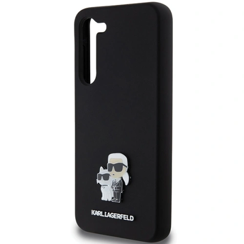 Etui Karl Lagerfeld KLHCS24MSMHKCNPK Samsung Galaxy S24+ Plus hardcase Silicone Karl&Choupette Metal Pin czarny/black