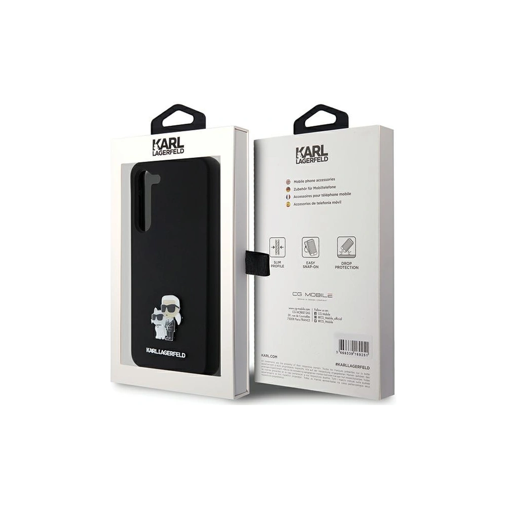 Hurtownia GSM - Case Karl Lagerfeld KLHCS24MSMHKCNPK Samsung Galaxy S24+ Plus Hardcase Silikon Karl&Choupette Metallpin schwarz/black - KLD1959 - {ean13} - Hurt