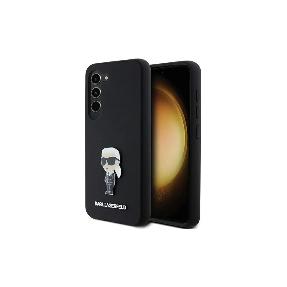 Hurtownia GSM - Case Karl Lagerfeld KLHCS24MSMHKNPK Samsung Galaxy S24+ Plus Silikon Ikonik Metal Pin schwarz/black - KLD1960 - {ean13} - Hurt