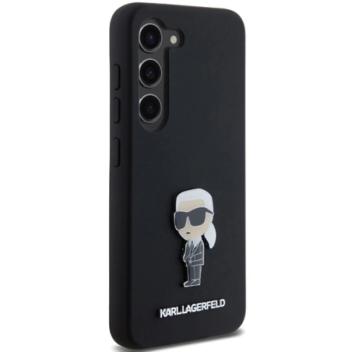 Etui Karl Lagerfeld KLHCS24MSMHKNPK Samsung Galaxy S24+ Plus Silicone Ikonik Metal Pin czarny/black