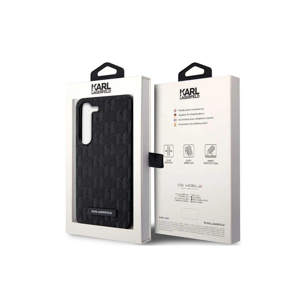 Hurtownia GSM - Case Karl Lagerfeld KLHCS24SSAKLHPK Samsung Galaxy S24 Hardcase Saffiano Mono Metal Logo schwarz/black - KLD1961 - {ean13} - Hurt