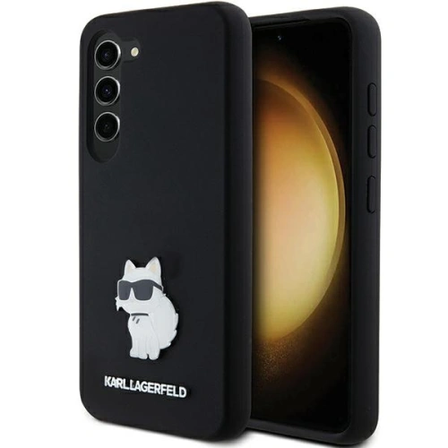 Etui Karl Lagerfeld KLHCS24SSMHCNPK Samsung Galaxy S24 hardcase Silicone Choupette Metal Pin czarny/black