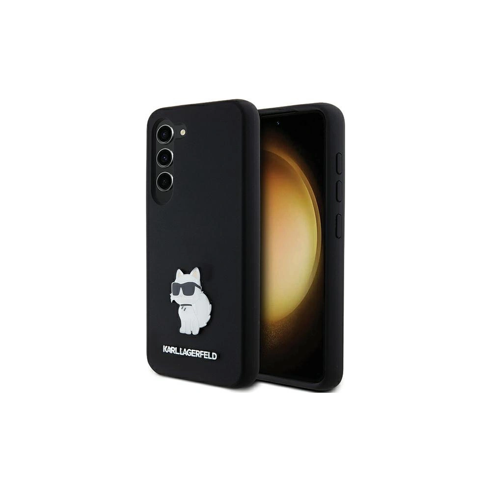 Hurtownia GSM - Etui Karl Lagerfeld KLHCS24SSMHCNPK Samsung Galaxy S24 hardcase Silicone Choupette Metal Pin černý/black - KLD1962 - {ean13} - Hurt