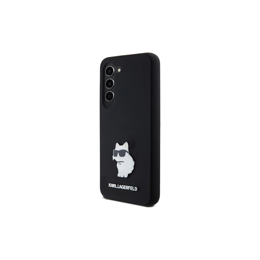 Hurtownia GSM - Etui Karl Lagerfeld KLHCS24SSMHCNPK Samsung Galaxy S24 hardcase Silicone Choupette Metal Pin černý/black - KLD1962 - {ean13} - Hurt