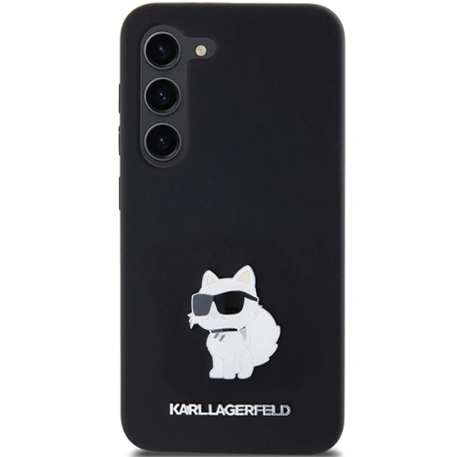 Etui Karl Lagerfeld KLHCS24SSMHCNPK Samsung Galaxy S24 hardcase Silicone Choupette Metal Pin czarny/black