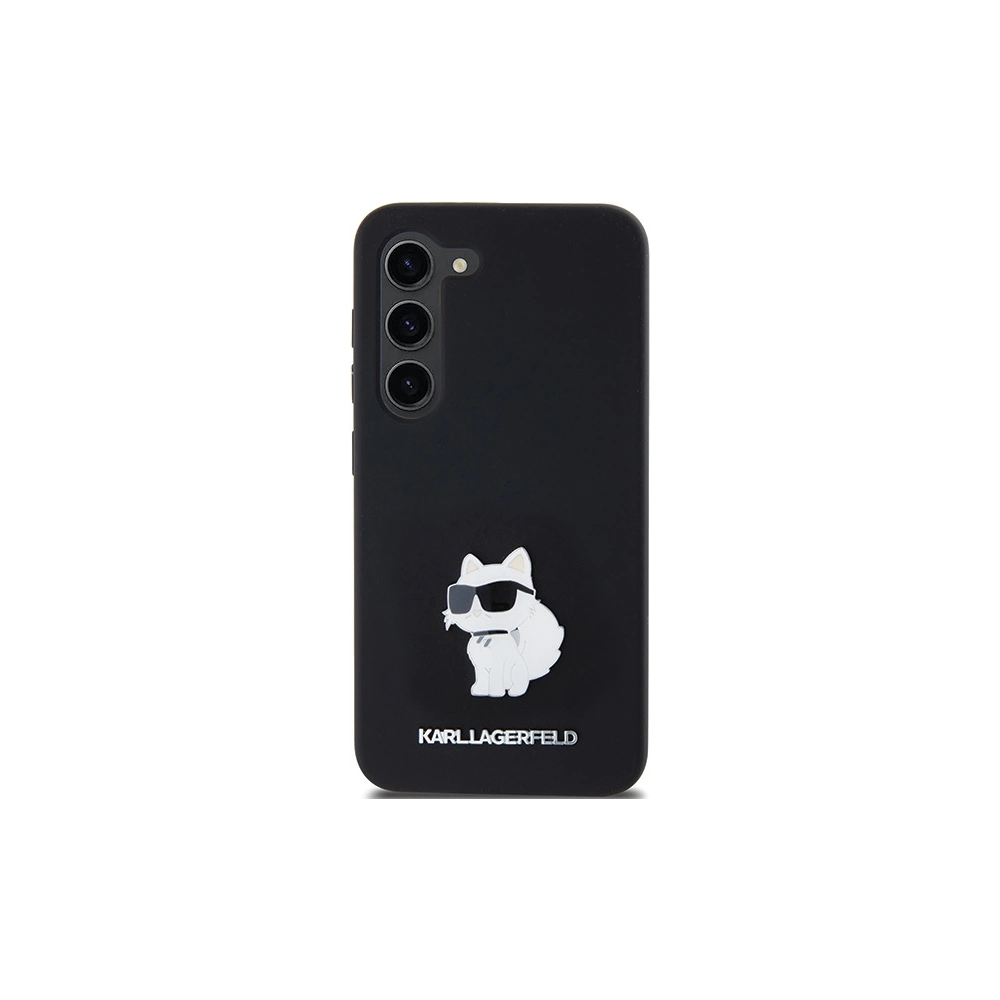 Hurtownia GSM - Etui Karl Lagerfeld KLHCS24SSMHCNPK Samsung Galaxy S24 hardcase Silicone Choupette Metal Pin černý/black - KLD1962 - {ean13} - Hurt