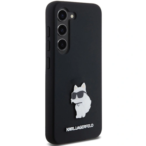 Etui Karl Lagerfeld KLHCS24SSMHCNPK Samsung Galaxy S24 hardcase Silicone Choupette Metal Pin czarny/black