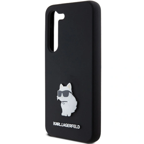 Etui Karl Lagerfeld KLHCS24SSMHCNPK Samsung Galaxy S24 hardcase Silicone Choupette Metal Pin czarny/black
