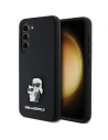 Etui Karl Lagerfeld KLHCS24SSMHKCNPK Samsung Galaxy S24 hardcase Silicone Karl&Choupette Metal Pin negru/black