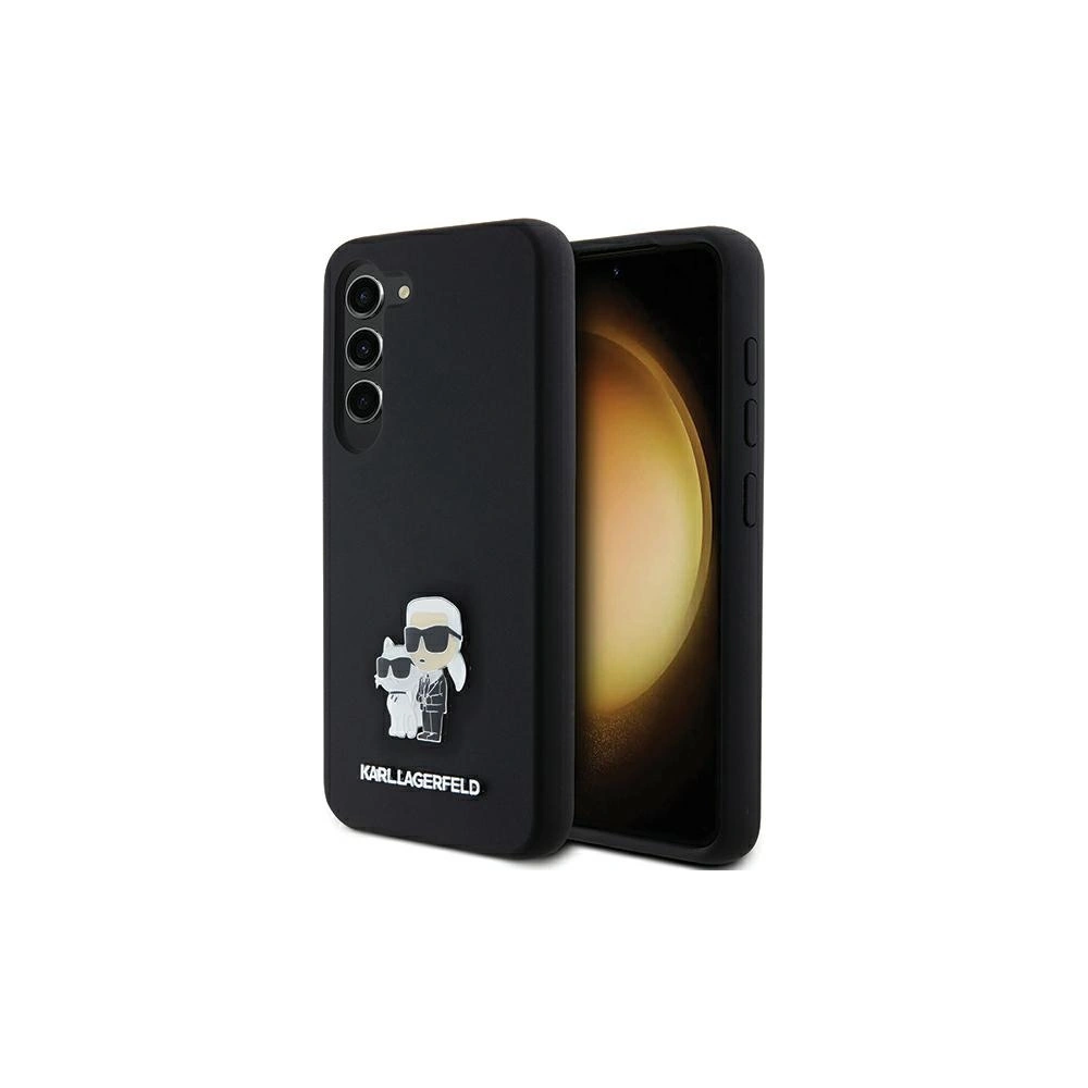 Hurtownia GSM - Etui Karl Lagerfeld KLHCS24SSMHKCNPK Samsung Galaxy S24 hardcase Silicone Karl&Choupette Metal Pin negru/black - KLD1964 - {ean13} - Hurt