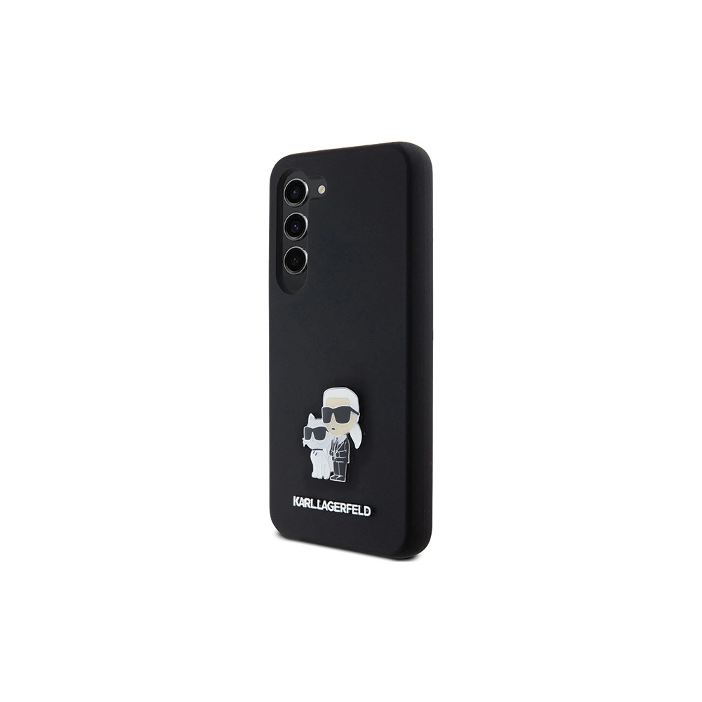 Hurtownia GSM - Etui Karl Lagerfeld KLHCS24SSMHKCNPK Samsung Galaxy S24 hardcase Silicone Karl&Choupette Metal Pin czarny/black - KLD1964 - {ean13} - Hurt