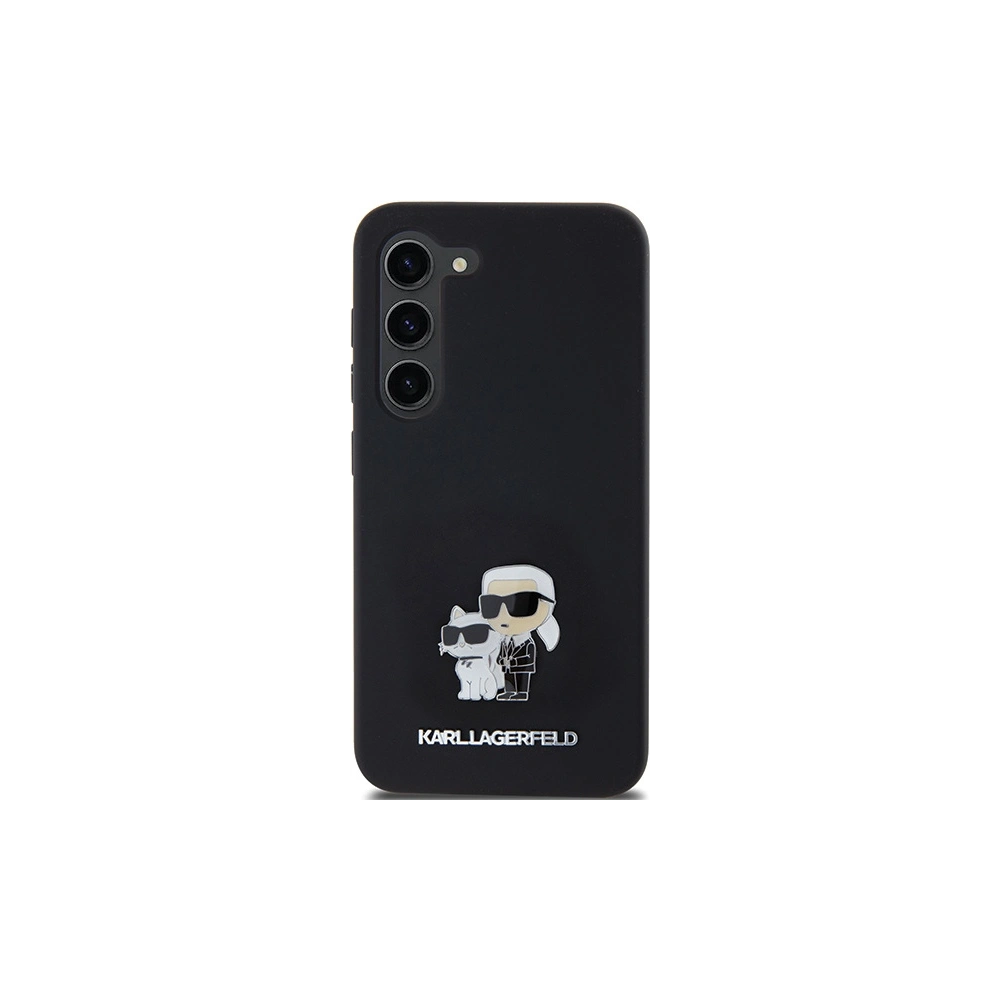 Hurtownia GSM - Etui Karl Lagerfeld KLHCS24SSMHKCNPK Samsung Galaxy S24 hardcase Silicone Karl&Choupette Metal Pin negru/black - KLD1964 - {ean13} - Hurt