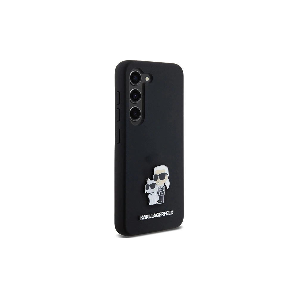 Hurtownia GSM - Etui Karl Lagerfeld KLHCS24SSMHKCNPK Samsung Galaxy S24 hardcase Silicone Karl&Choupette Metal Pin negru/black - KLD1964 - {ean13} - Hurt