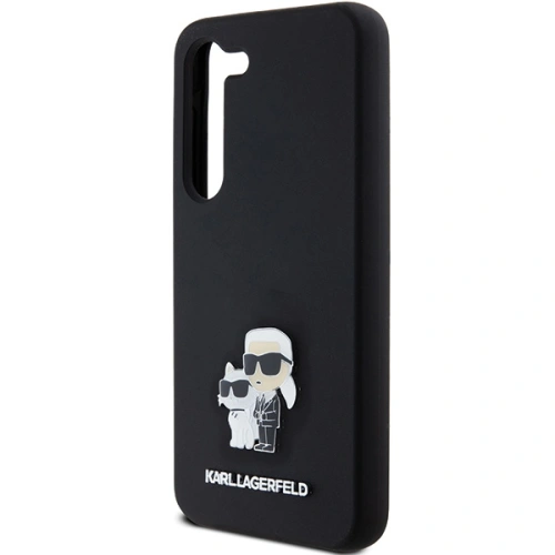 Etui Karl Lagerfeld KLHCS24SSMHKCNPK Samsung Galaxy S24 hardcase Silicone Karl&Choupette Metal Pin czarny/black