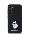 Etui Karl Lagerfeld KLHCSA55SMHCNPK Samsung Galaxy A55 hardcase Silicone Choupette Metal Pin negru/black