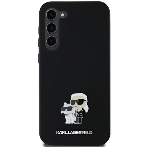 Etui Karl Lagerfeld KLHCSA55SMHKCNPK Samsung Galaxy A55 hardcase Silicone Karl&Choupette Metal Pin czarny/black