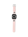 Karl Lagerfeld KLAWMSLKCNP Apple Watch 4/5/6/7/SE/8/9/10 40/41/42mm Band 3D Gummi Karl&Choupette Köpfe rosa/pink