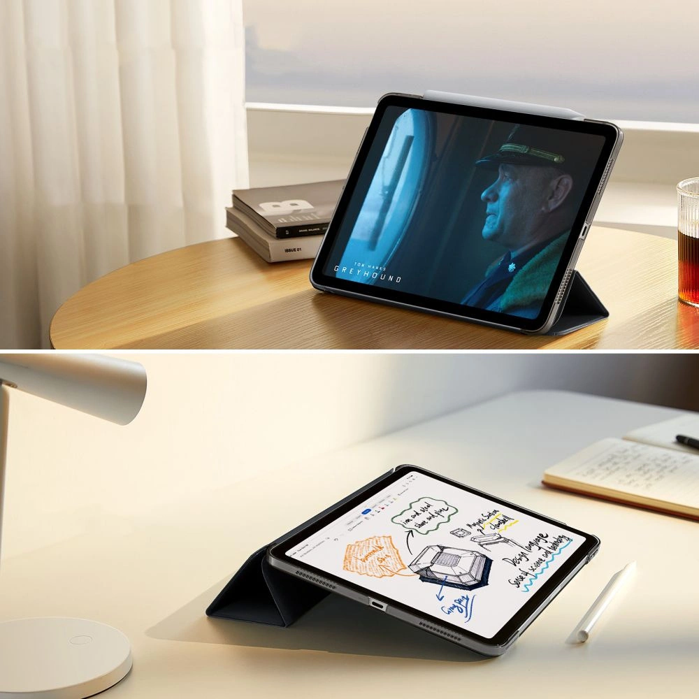 Hurtownia GSM - Etui ESR Ascend Trifold Apple iPad Air 10.9 2020/2022 (4. és 5. generáció) / iPad Air 11 2024 (6. generáció) Frosted Black - ESR769 - {ean13} - Hurt