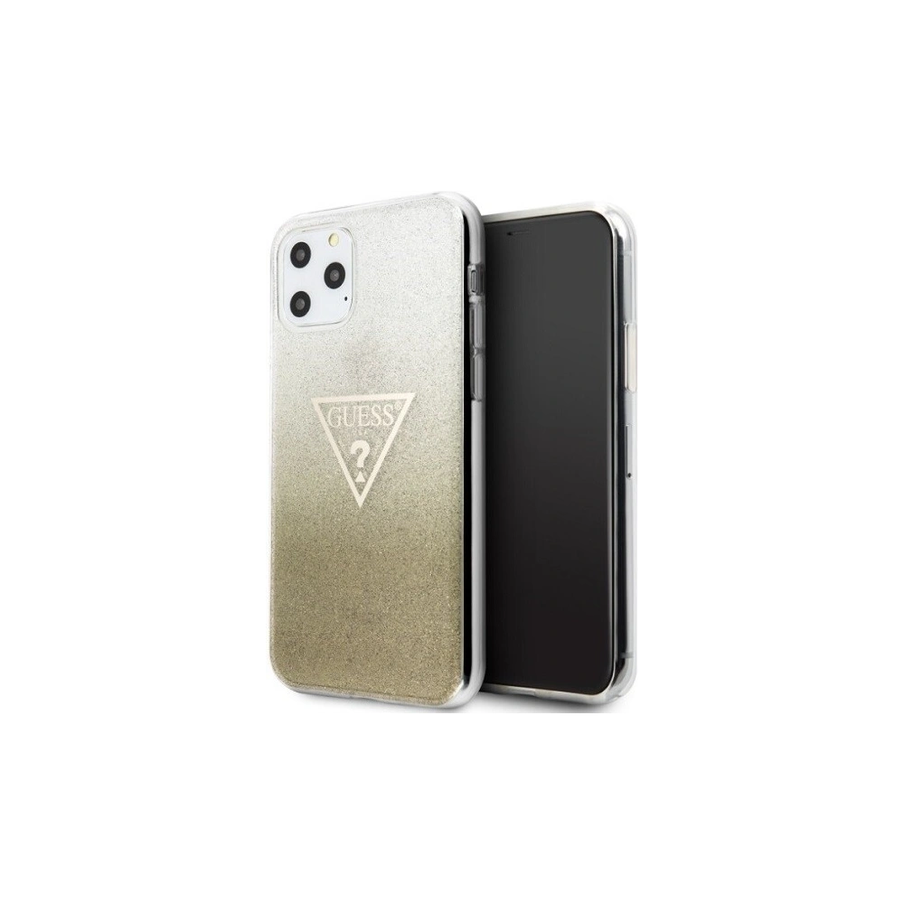 Hurtownia GSM - Etui Guess GUHCN61SGTLGO Apple iPhone 11 aurie/gold hard case Glitter Triangle - GUE239GLD - {ean13} - Hurt