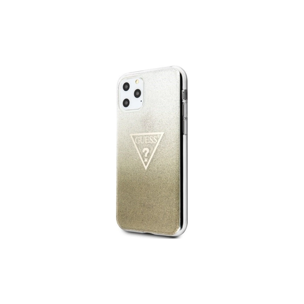 Hurtownia GSM - Etui Guess GUHCN61SGTLGO Apple iPhone 11 aurie/gold hard case Glitter Triangle - GUE239GLD - {ean13} - Hurt