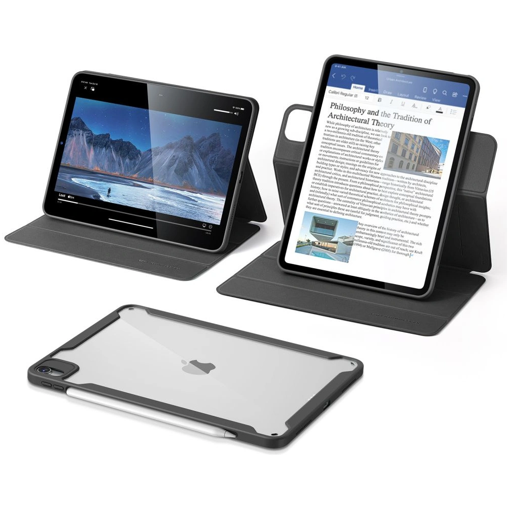 Hurtownia GSM - Etui ESR Rebound Hybrid Apple iPad Air 10.9 2020/2022 (4. és 5. generáció) / iPad Air 11 2024 (6. generáció) Fekete - ESR773 - {ean13} - Hurt